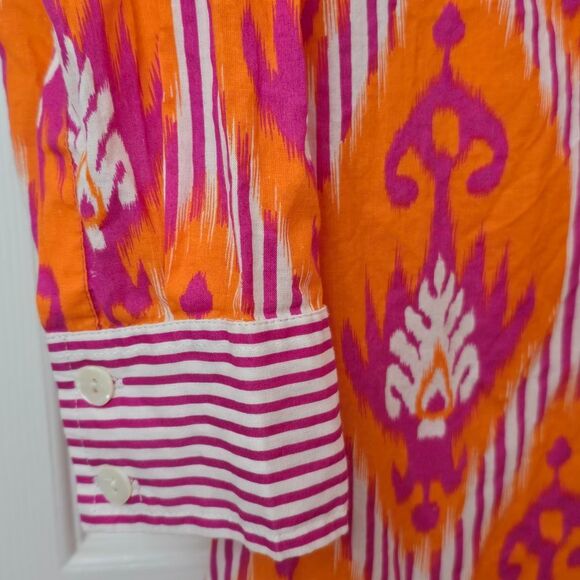 Gretchen Scott Designs Orange and Pink High Low Dress - Picture 4 of 5